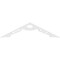 Ekena Millwork Pitch Cena Architectural Grade PVC Gable Pediment, 48"W x 12"H x 1"P (6/12) GPP048X012X100CEN - alternate 2